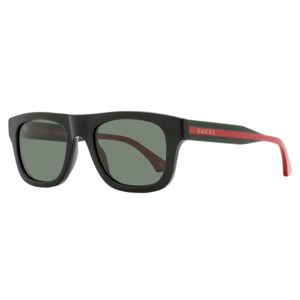 Gucci Soft Rectangular Sunglasses GG1991S 001 Black-Web 52mm - Picture 1 of 2